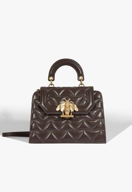 Bolsa Satchel Believe Couro Marrom