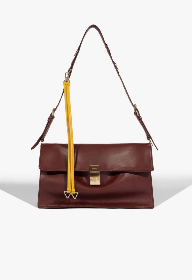 Bolsa Tiracolo Média The Coolest Bag Couro Vinho