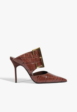 Mule Beatrix Couro Marrom