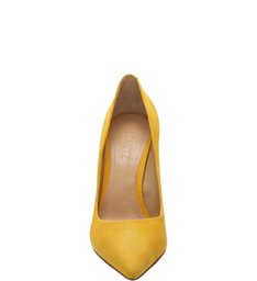 Sapato Scarpin Nobuck Amarelo