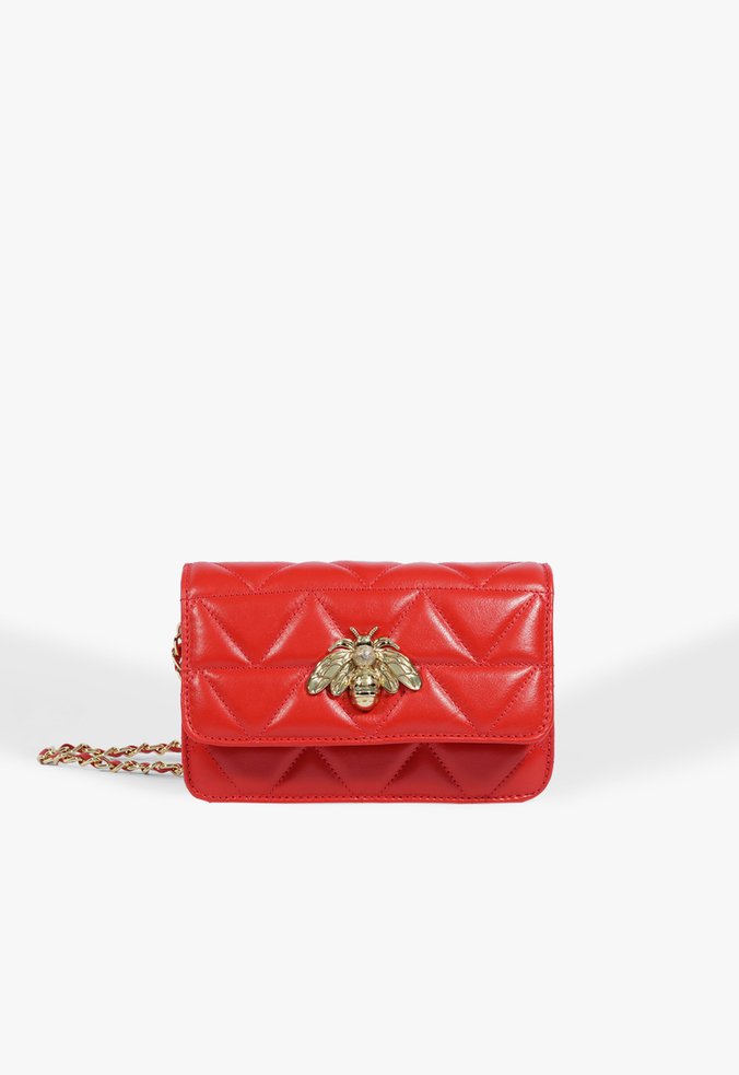 Bolsa Couro Abelha Vermelha