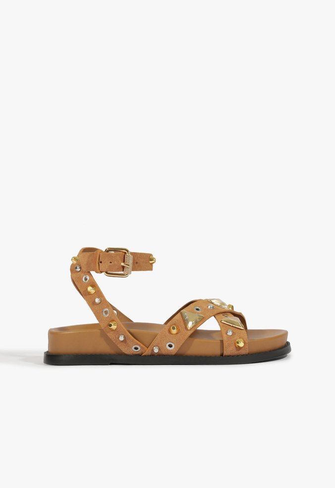 Papete Sara Sporty Camurça Marrom Claro
