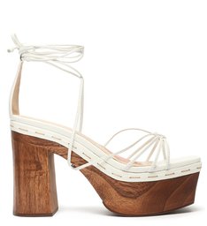 Schutz x Ginger Sandália Bold Wood White