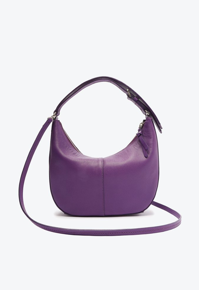 Bolsa Tiracolo Lavínia de Couro Roxa Bolsa Tiracolo Lavínia de Couro Roxa