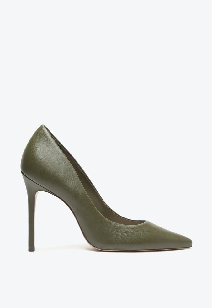 Sapato Scarpin Salto Fino Verde Escuro
