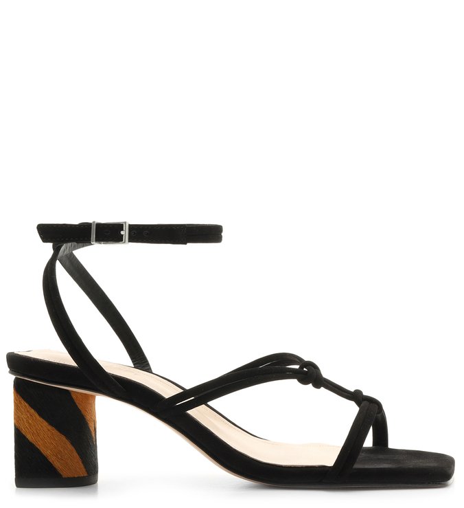 Sandália Block Heel Zebra Strings Black Sandália Block Heel Zebra Strings Black