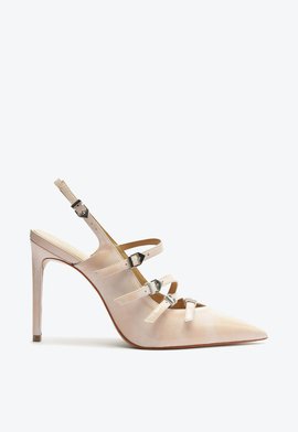 Sapato Mule Veronica Pump Couro Rosa