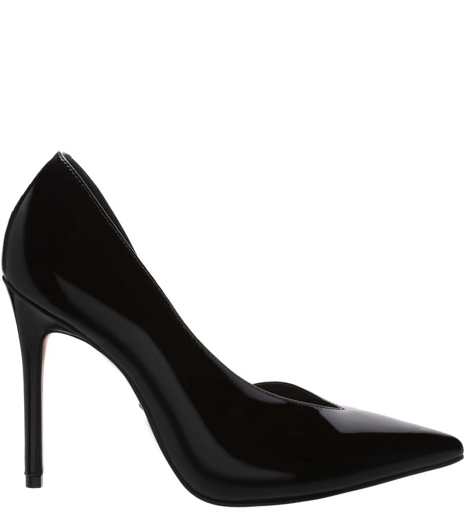 Sapato Scarpin Cut Out Verniz Preto