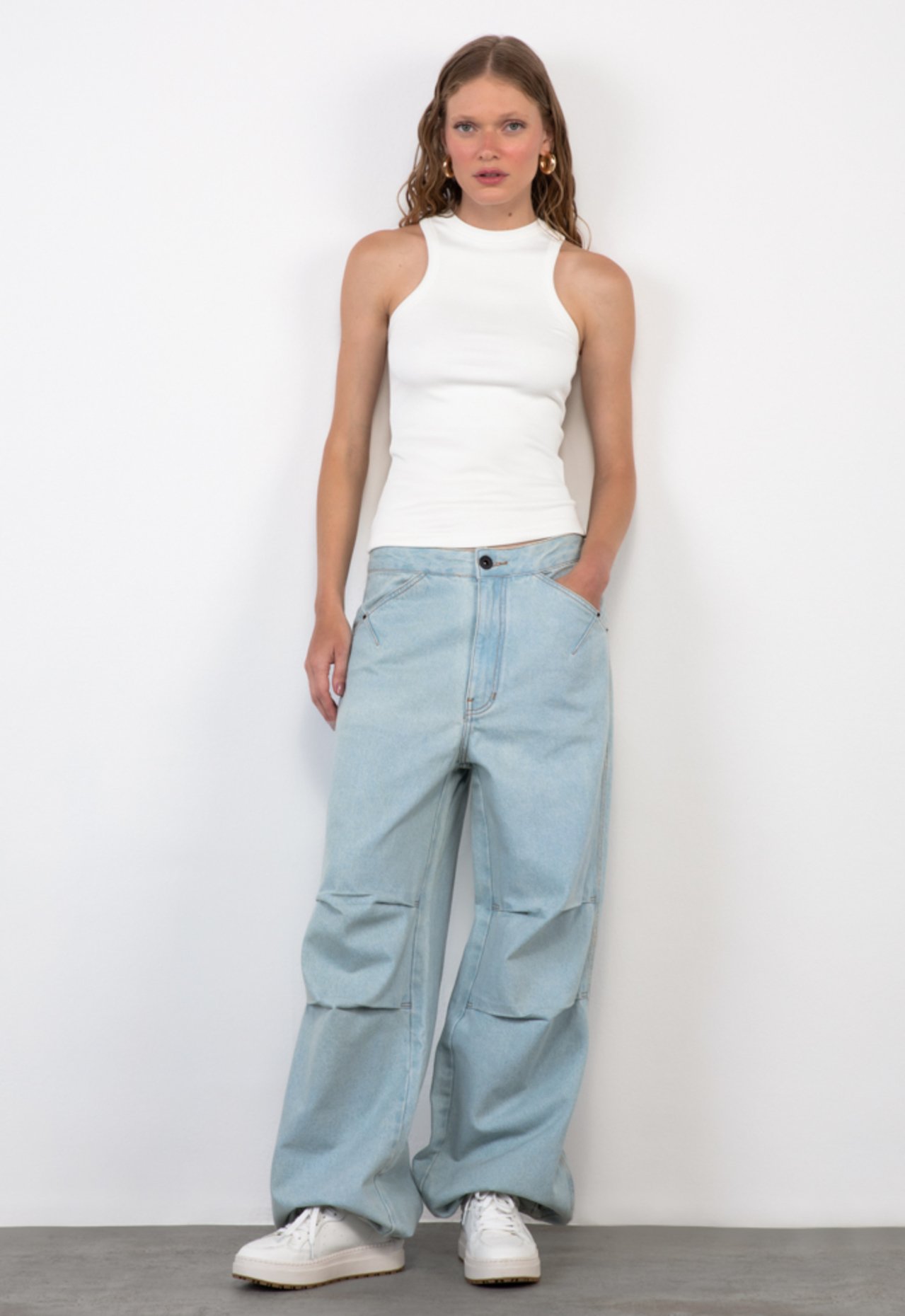 Calça Jeans Baggy Jodie Azul Clara | Schutz