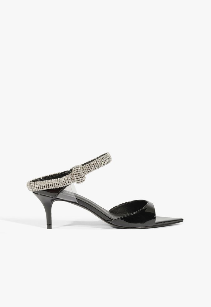 Sandália Mule Vinil Preto