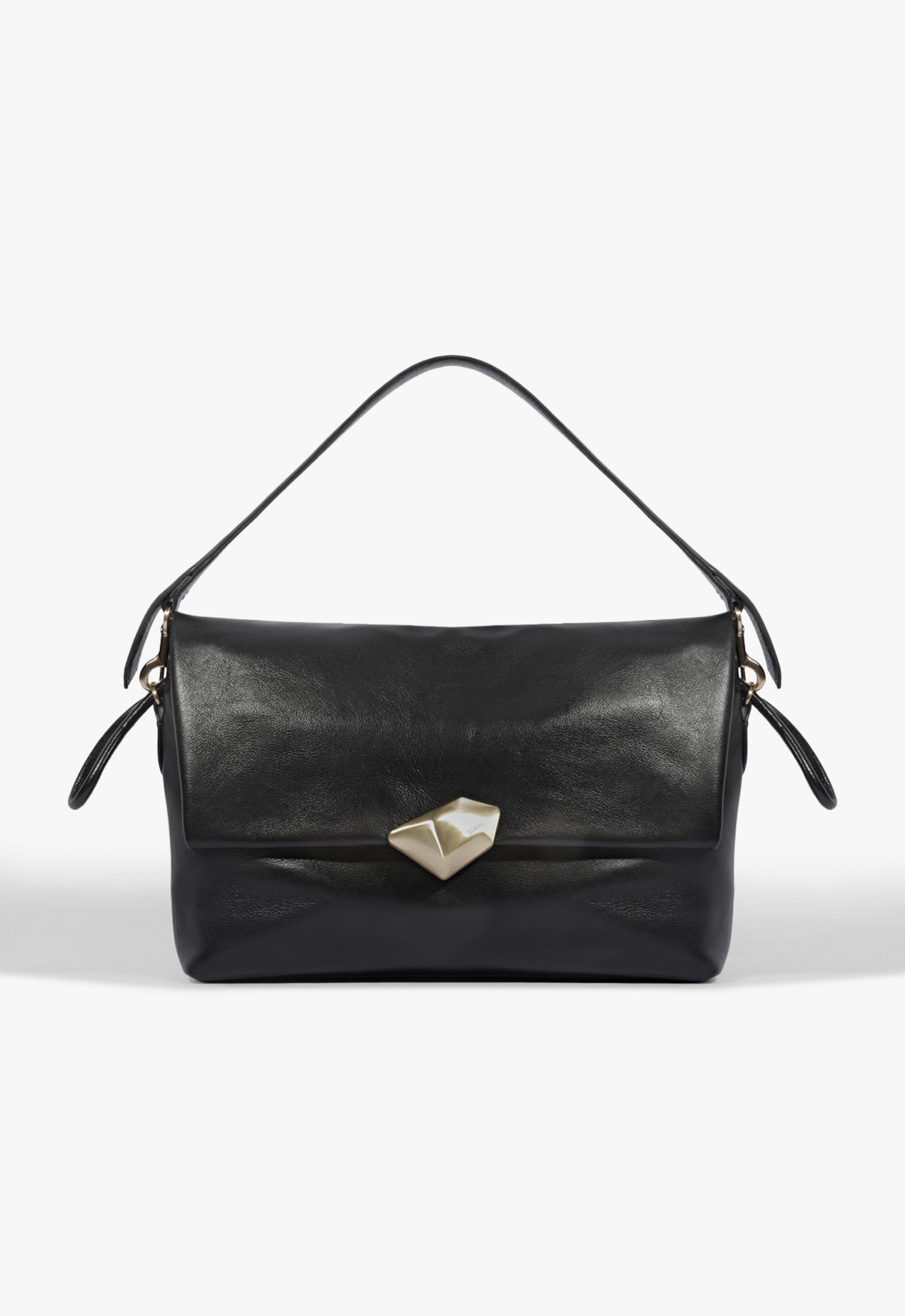 Bolsa Tiracolo Média Bubble Couro Preta | Schutz