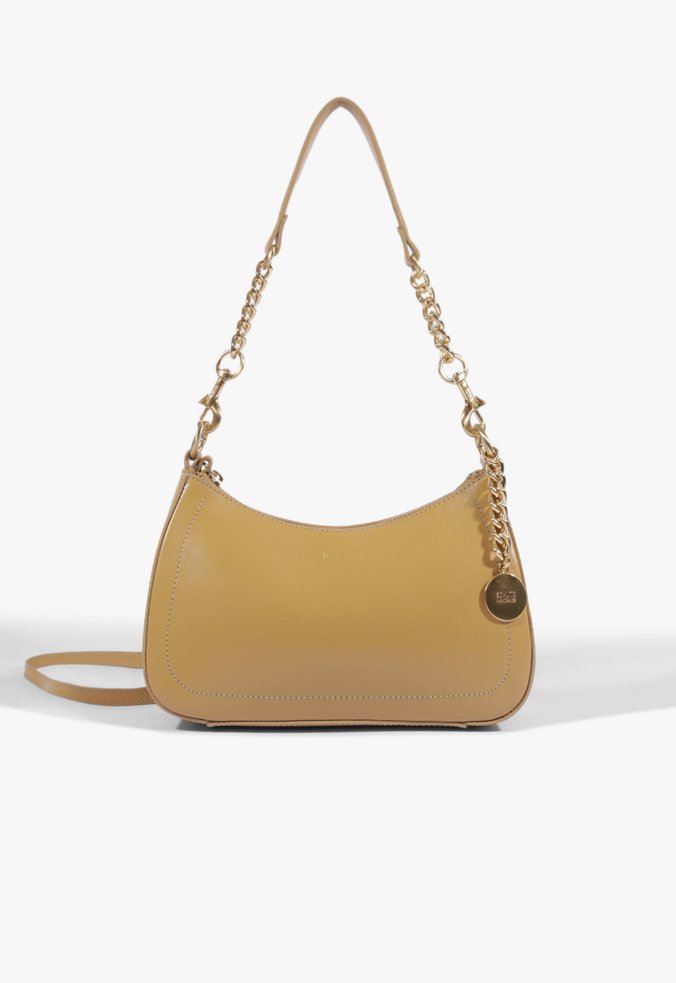 Bolsa Tiracolo Shoulder Elowen Média Couro Nude
