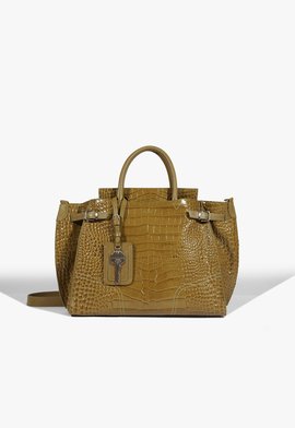 Bolsa Tote Média Heaven Couro Croco Verde