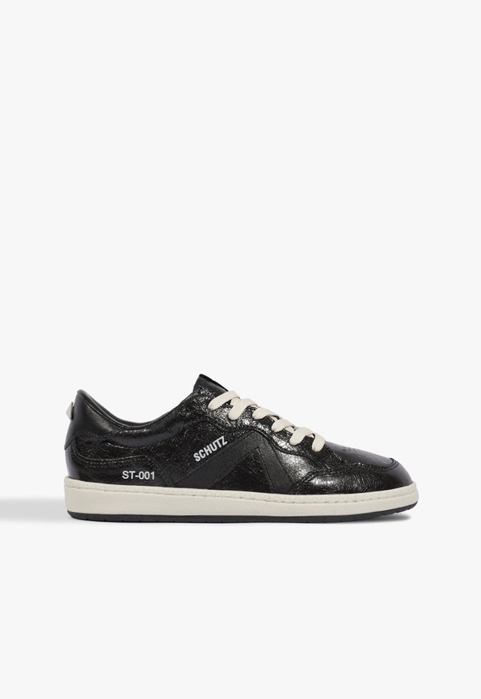 Tênis St 002 Couro Preto