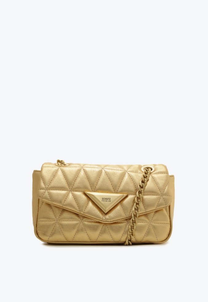 Bolsa Tiracolo Média 944 Couro Dourada