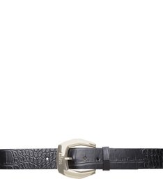 Cinto Croco Couro  Preto