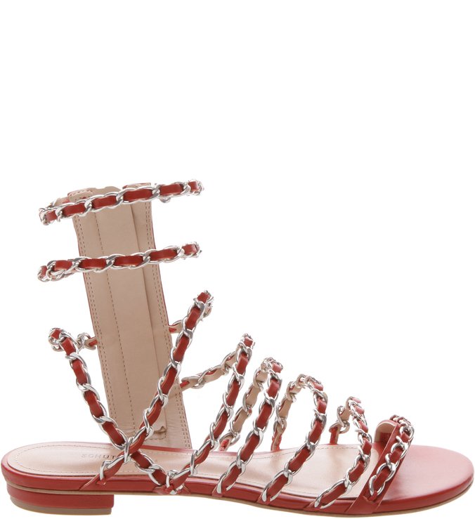 Sandália Gladiadora Rocker Vermelha Sandália Gladiadora Rocker Vermelha