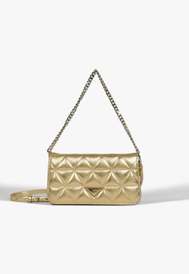 Bolsa Pequena Schutz Squad Couro Matelassê Dourado