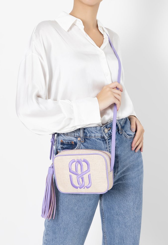 Bolsa Tiracolo Kate Bege e Lilás