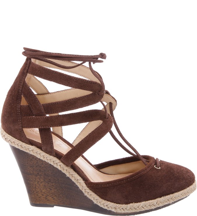 Anabela Lace Up Brownie