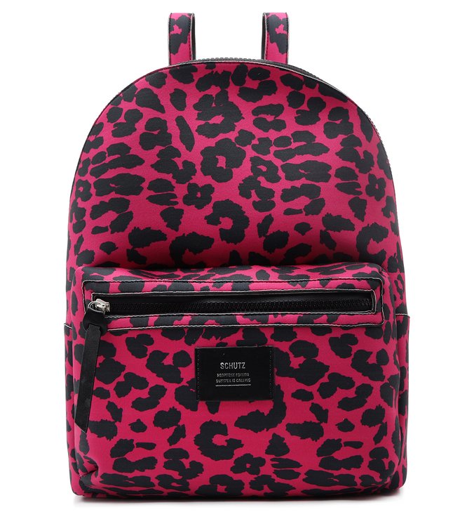 Mochila Neoprene Leopard Pink