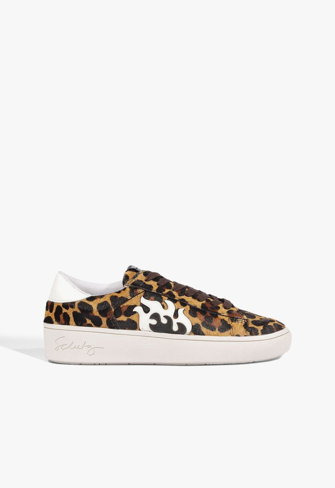 Tênis Bico Redondo Amarração Fire Animal Print