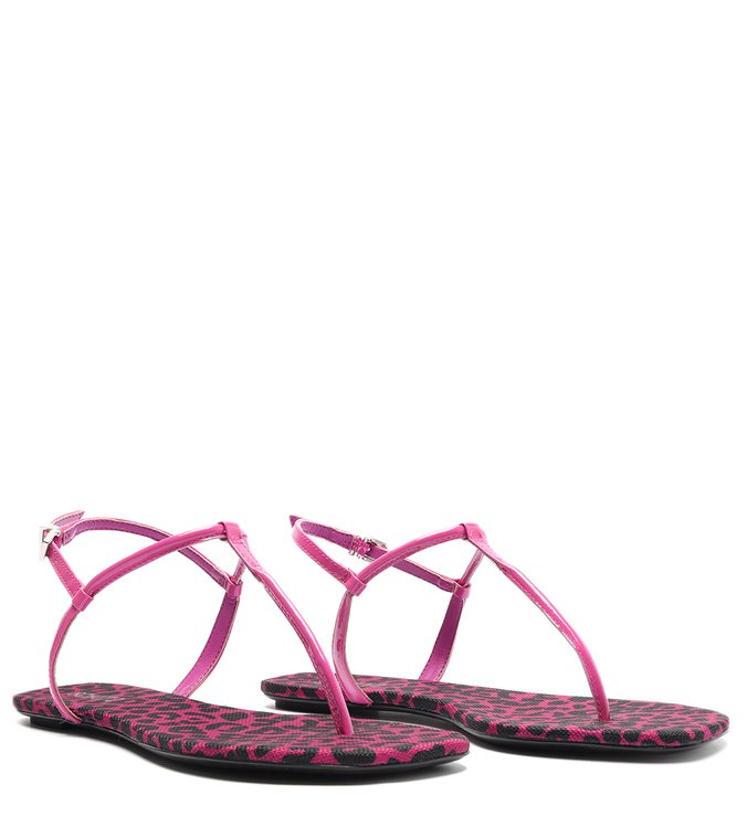Sandália Rasteira Verniz Onça Rosa Sandália Rasteira Verniz Onça Rosa