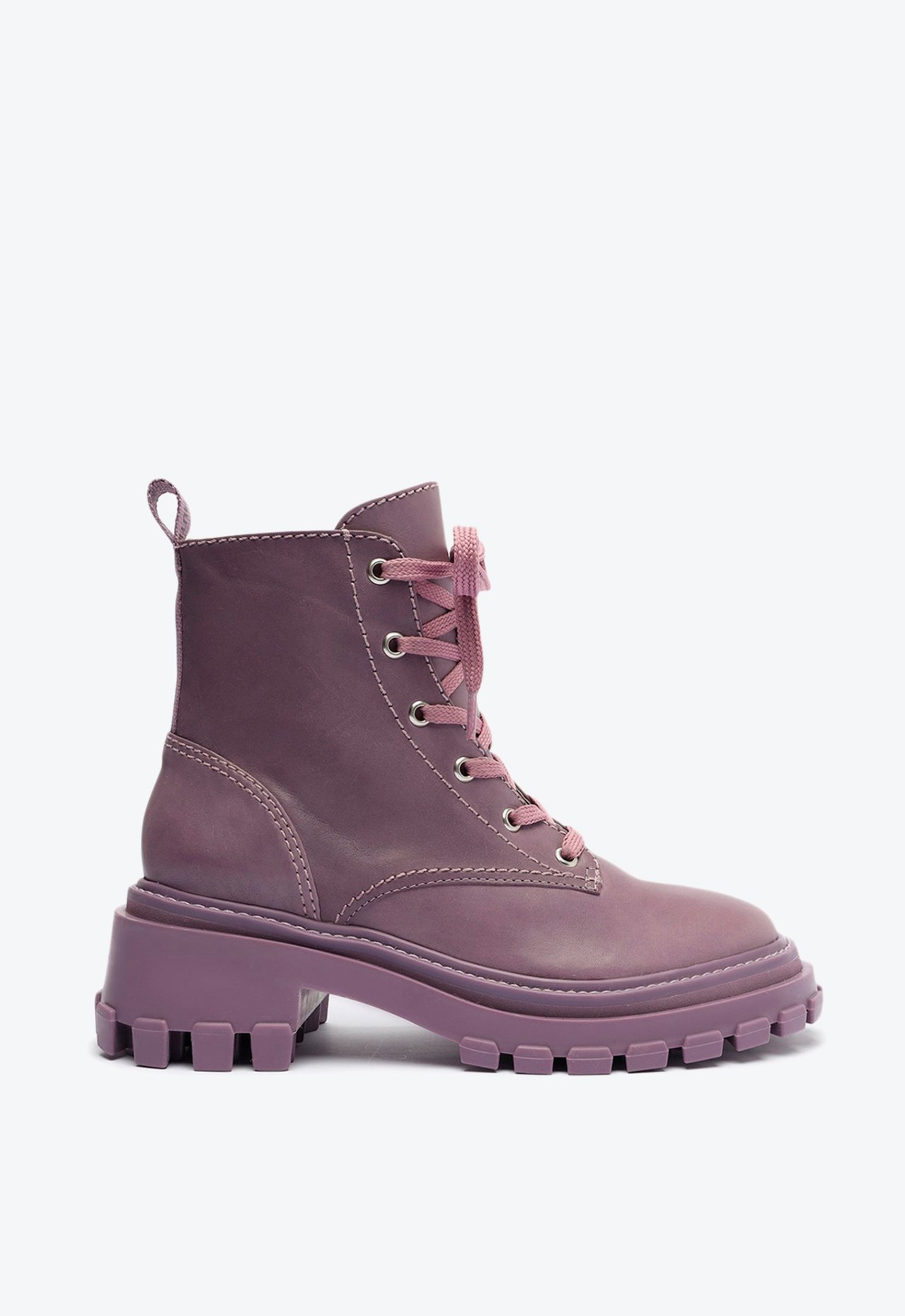 Bota Coturno Salto Tratorado Roxa Schutz