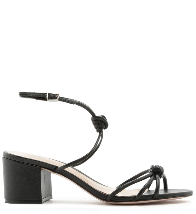 Sandália Block Heel Knot Black
