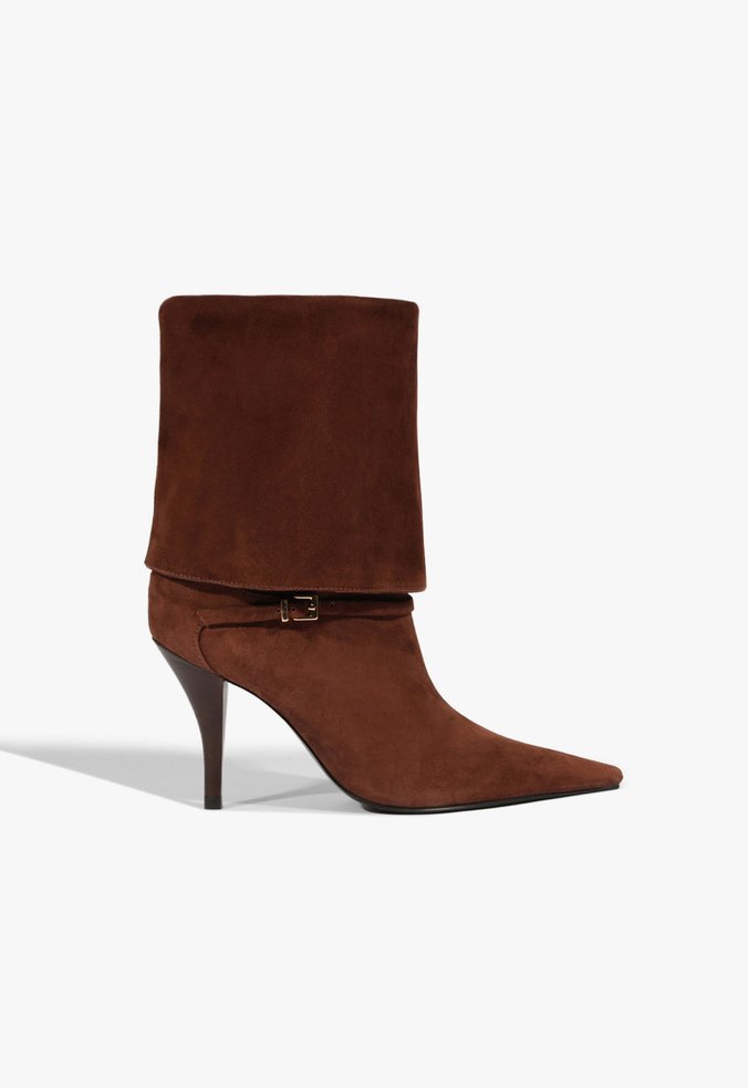 Bota Rudy Buckle Camurça Marrom