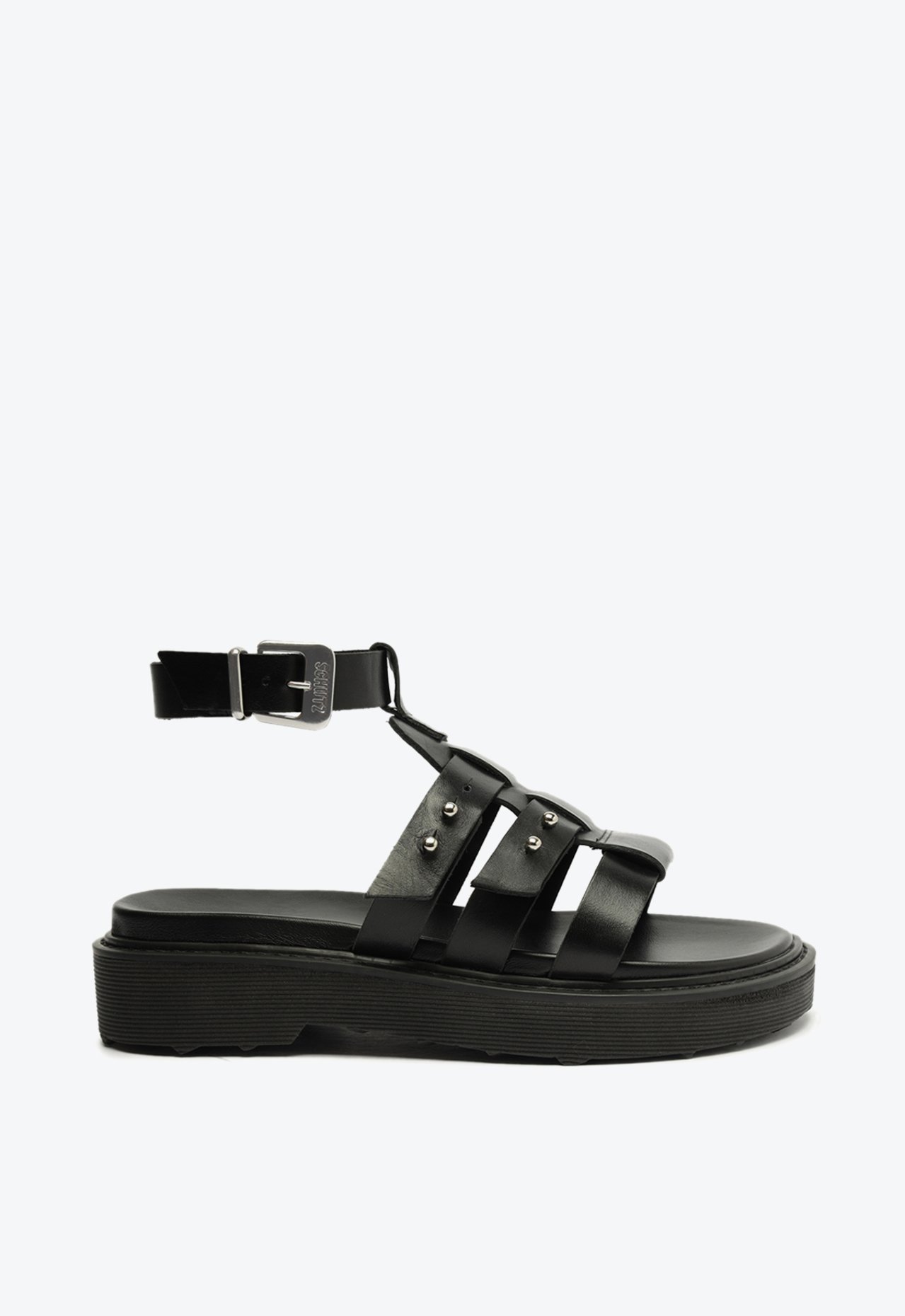 sandália Tratorada Couro Preto | Schutz
