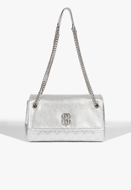 Bolsa Shoulder Média Double S Prateada
