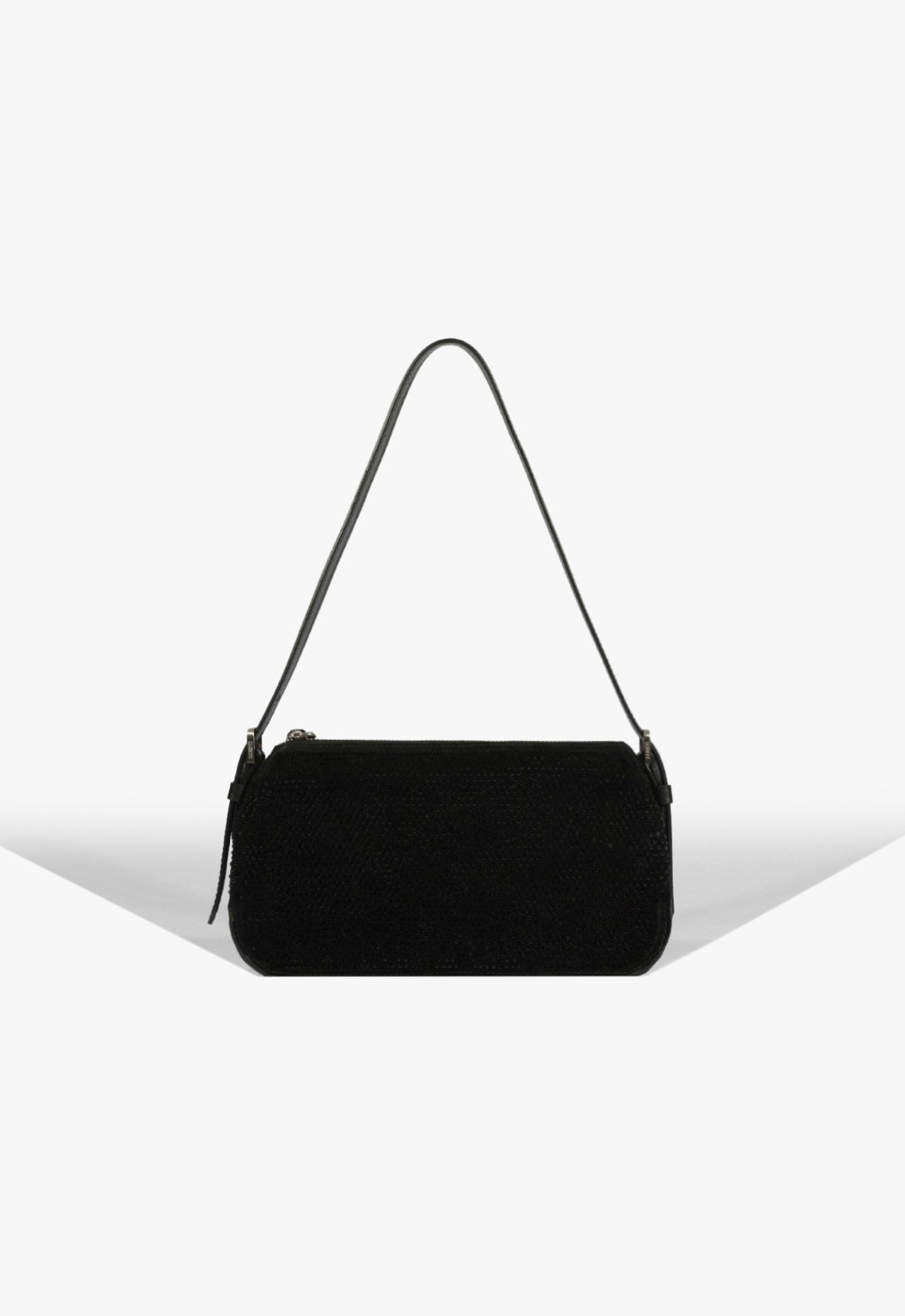 Vista 2 Bolsa Tiracolo Couro Brilho Preta | Schutz Schutz BR Preto Schutz BR Preto