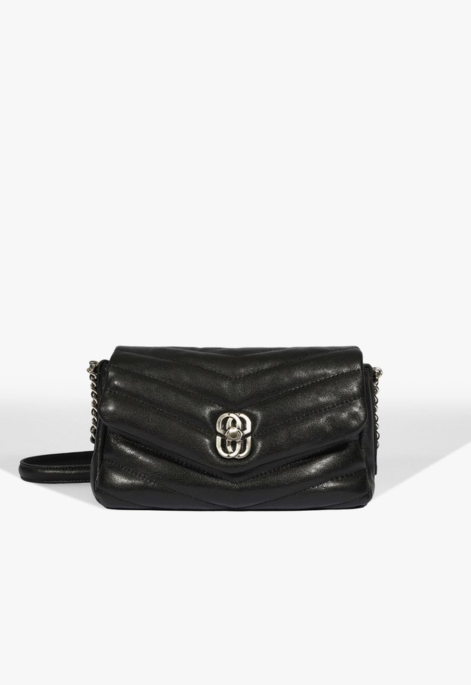 Bolsa Tiracolo Elara Couro Preta