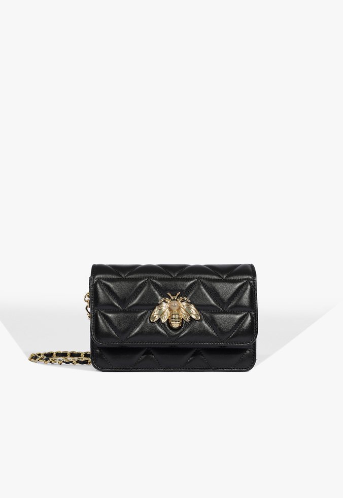 Bolsa Couro Abelha Preta