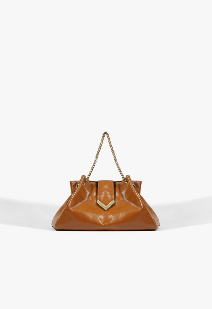 Bolsa Mini Hobo Cloud Couro Marrom