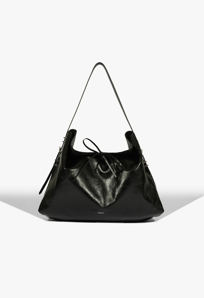 Bolsa Tiracolo Média Emily Couro Preta