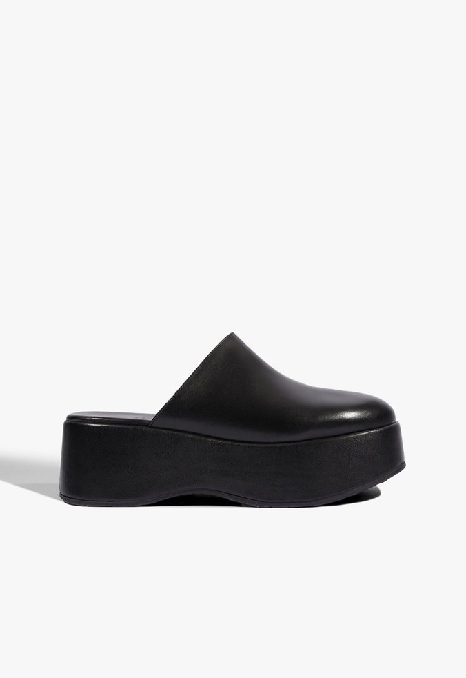 Mule Mia Couro Preto