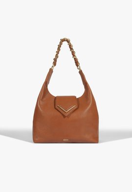Bolsa Hobo Mini Secrets Pequena Couro Marrom