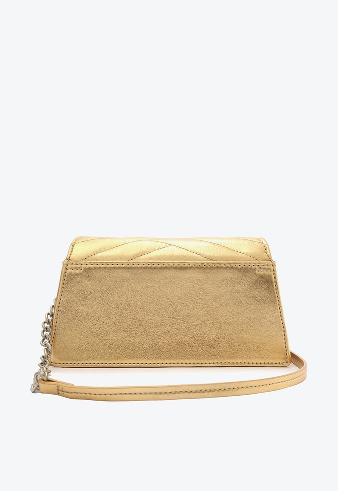 Bolsa Saucy Couro Dourada Bolsa Saucy Couro Dourada