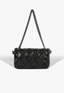 Bolsa Weave Couro Preta