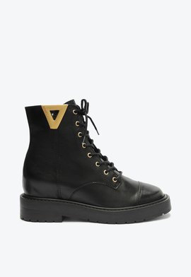 Bota Coturno Theo Couro Preto