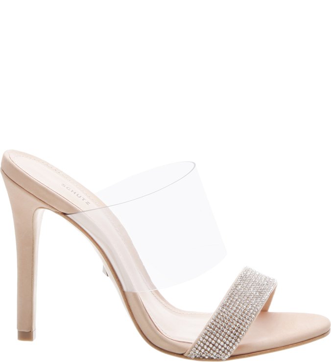 Mule Crystal Vinil Nude