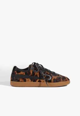 Tênis Sneakers Firenze Couro Animal Print