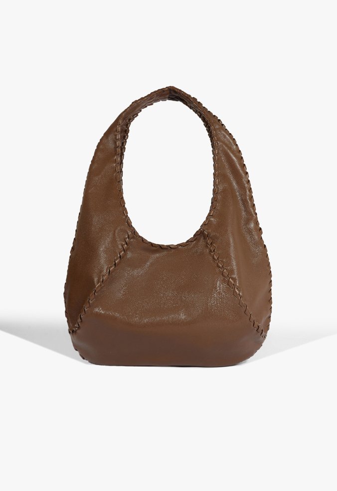Bolsa Vena Hobo Couro Marrom