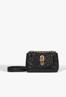 Bolsa Tiracolo Mandy Pequena Couro Preta