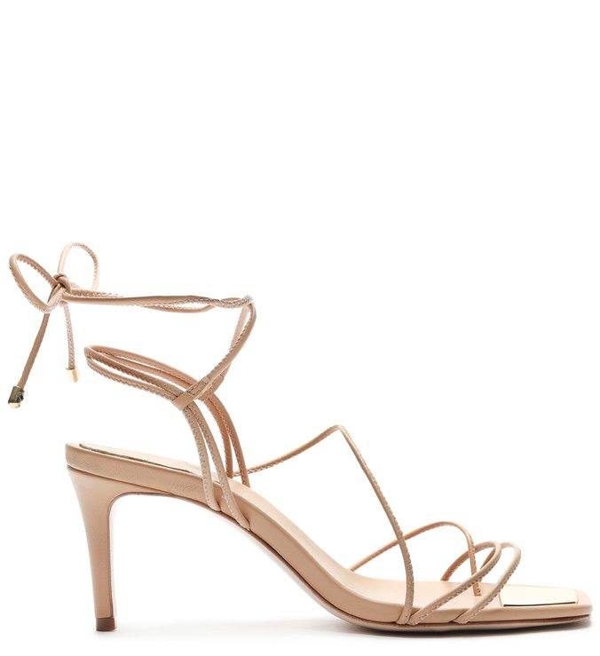 Sandália Strings Lace-Up Bege