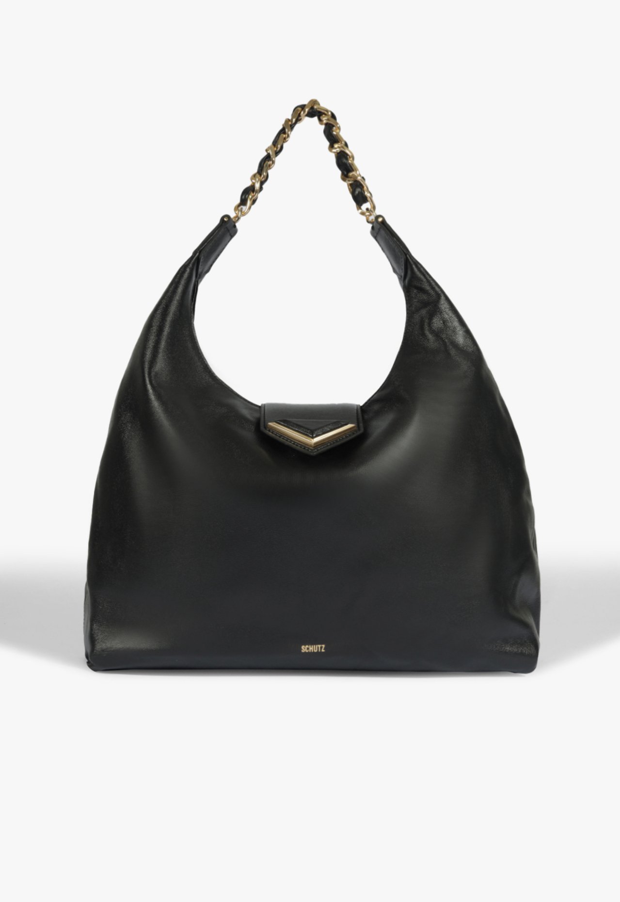 Bolsa Hobo Secrets Grande Couro Preta | Schutz