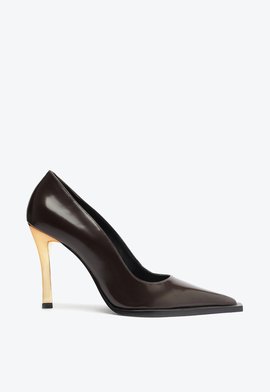 Scarpin Daria Couro Marrom Escuro
