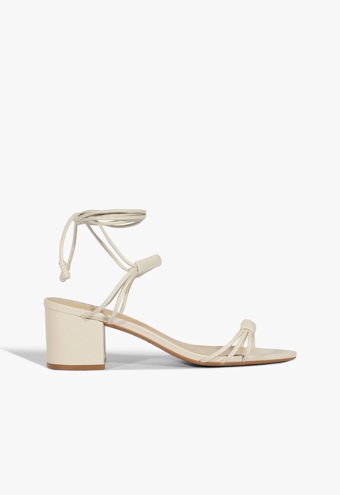 Sandália Becky Salto Médio Branco